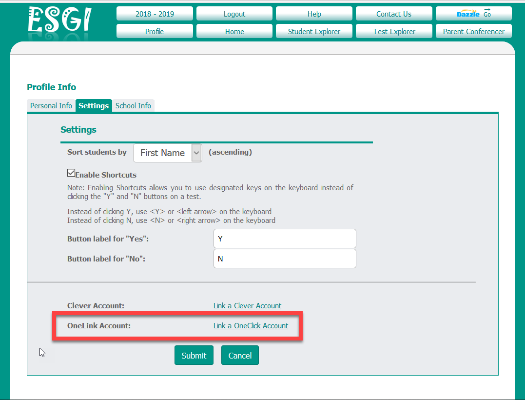 How do I link my account to ClassLink/OneClick? – ESGI Support