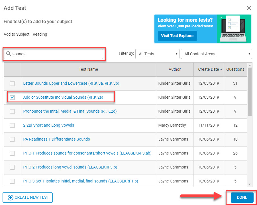 Creating Tests – ESGI Support