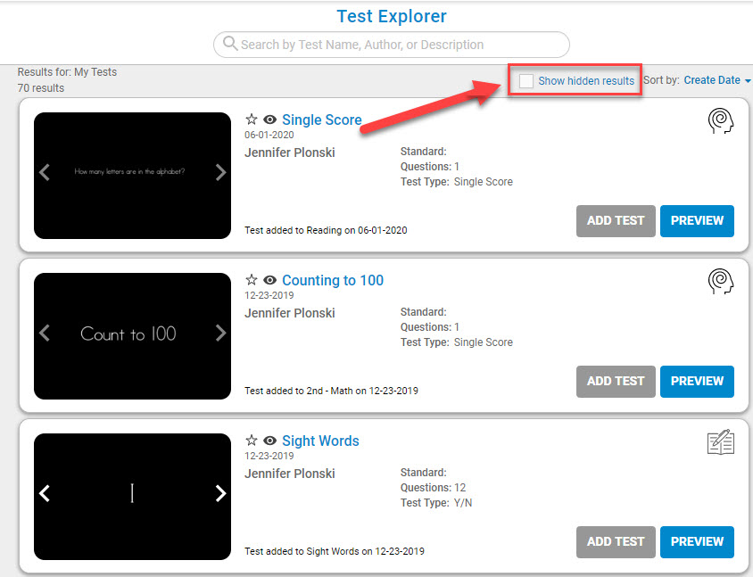 Creating Tests – ESGI Support