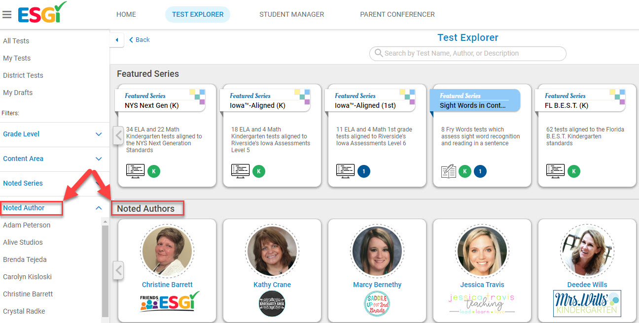 Creating Tests – ESGI Support