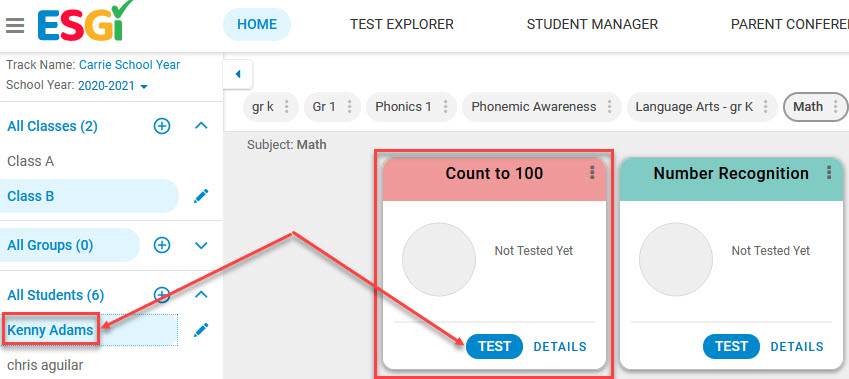 Creating Tests – ESGI Support