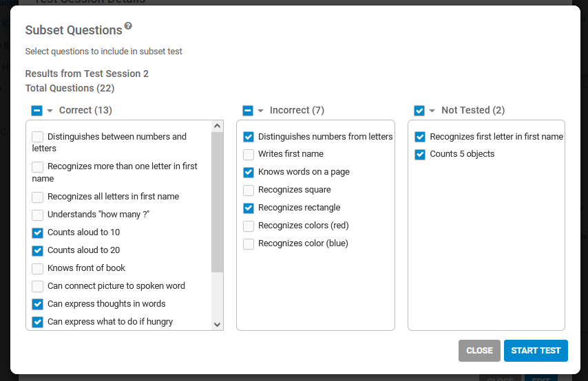 Creating Tests – ESGI Support