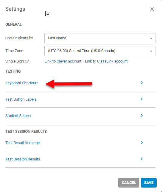 Keyboard Shortcuts – ESGI Support